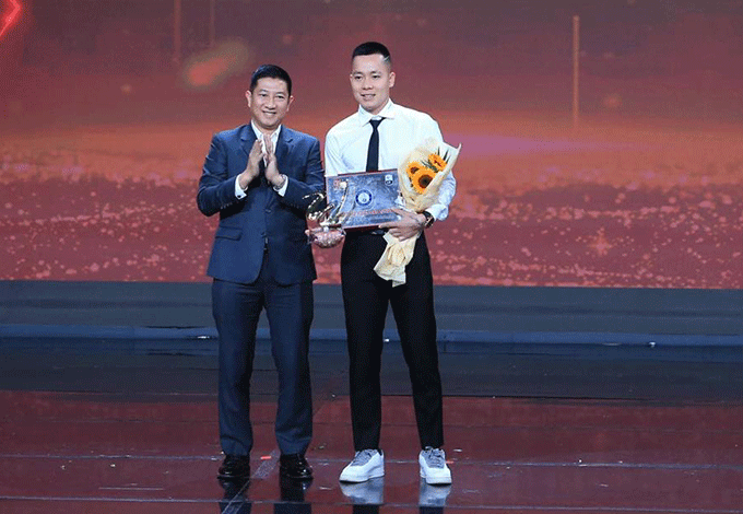 Thanh Bình từng giành danh hiệu Vua phá lưới hạng Nhất năm 2022