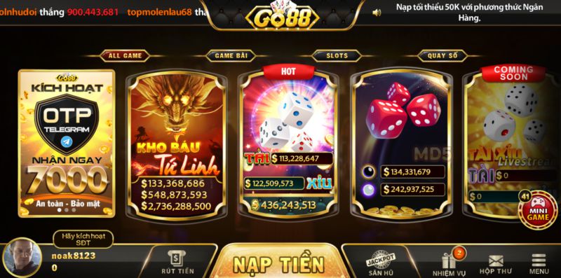 Các Trò Chơi Tại Go88